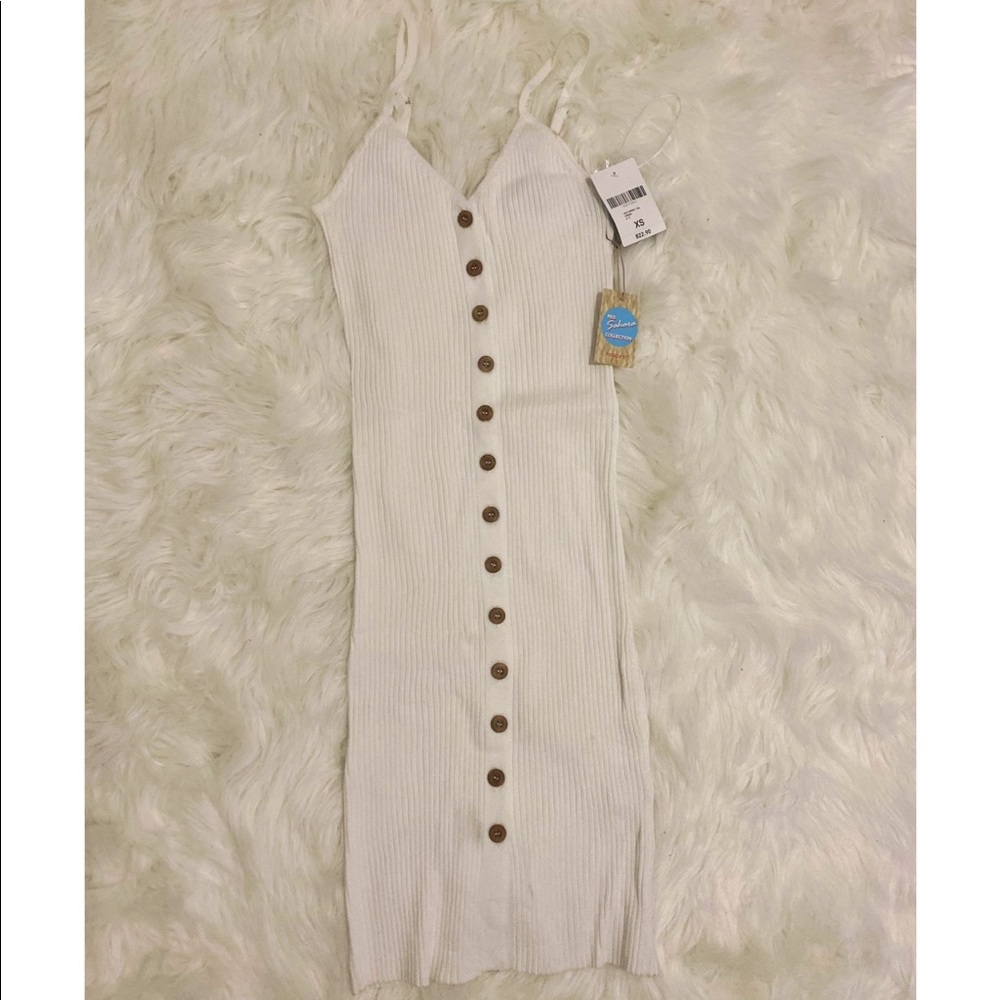 Button Front Sweater tank dress